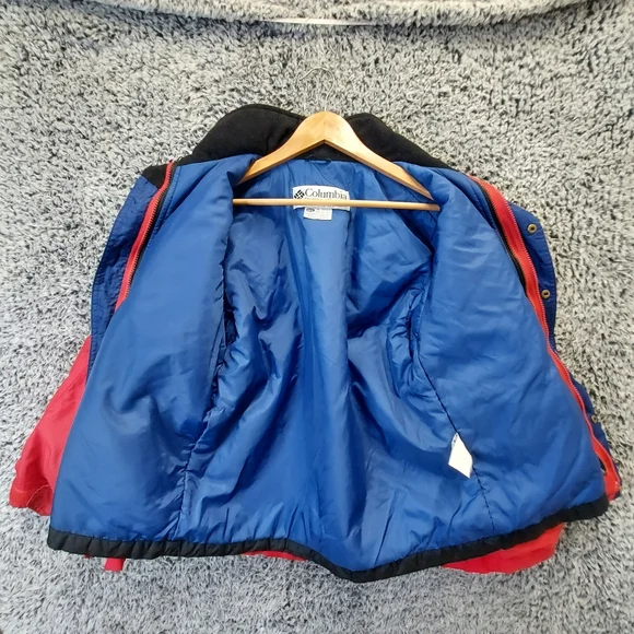 Columbia Sportswear Company Raincoat Kids 10/12 Red Doubled - Picture 2 of 9